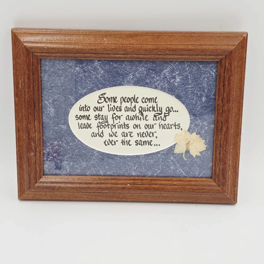 Chrysalis Calligraphy‎ Friendship Double Matted Print  Wood Frame 5 x 7
